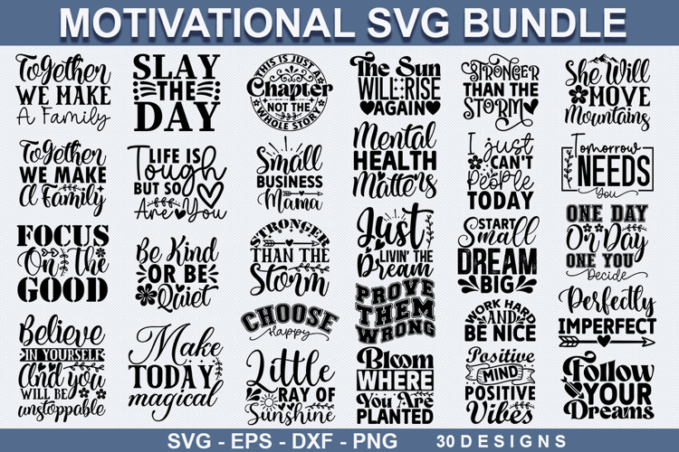 Motivational SVG Bundle - Motivational Design