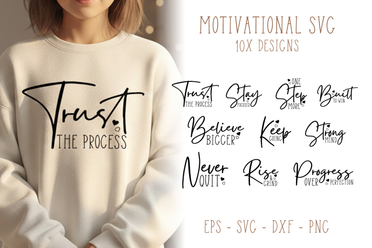 Textual Self Motivational SVG Designs