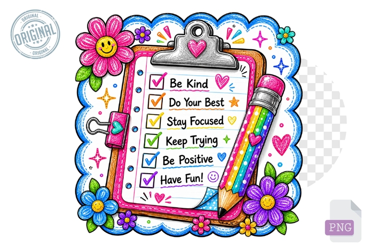 Motivational Teacher Clipboard Clipart PNG Classroom Art