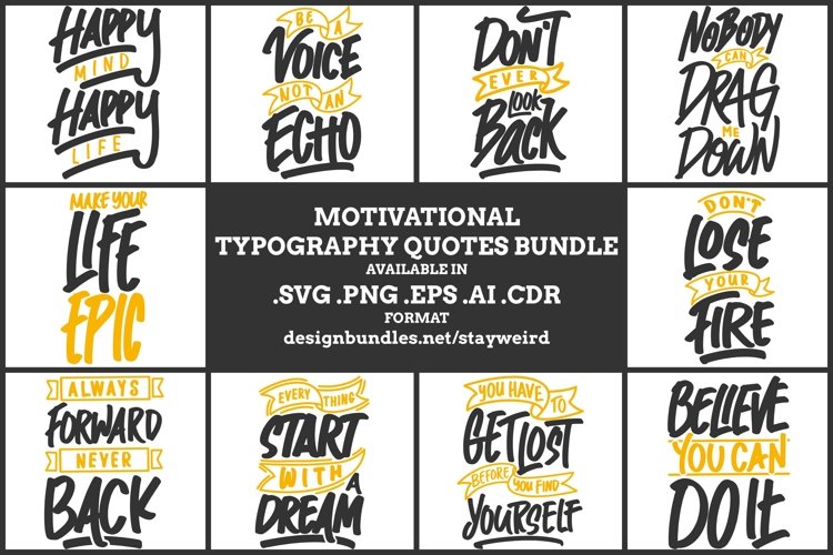 MOTIVATIONAL QUOTES BUNDLE Vol. 18 | SVG PNG EPS AI CDR