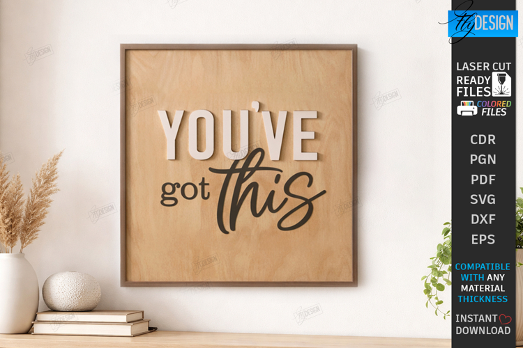 Motivational Wall Sign Laser Cut - Inspirational Quote SVG