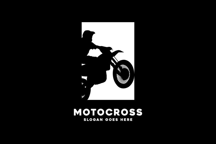 Motocross jump sport logo template graphic