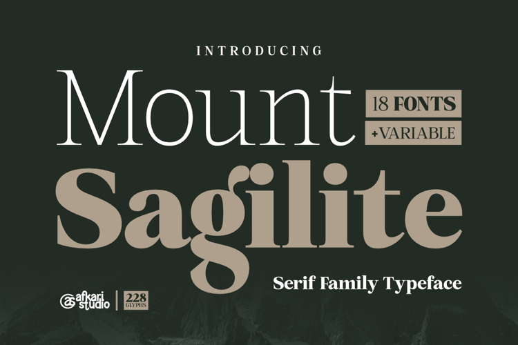 Mount Sagilite Modern Serif Family Typeface