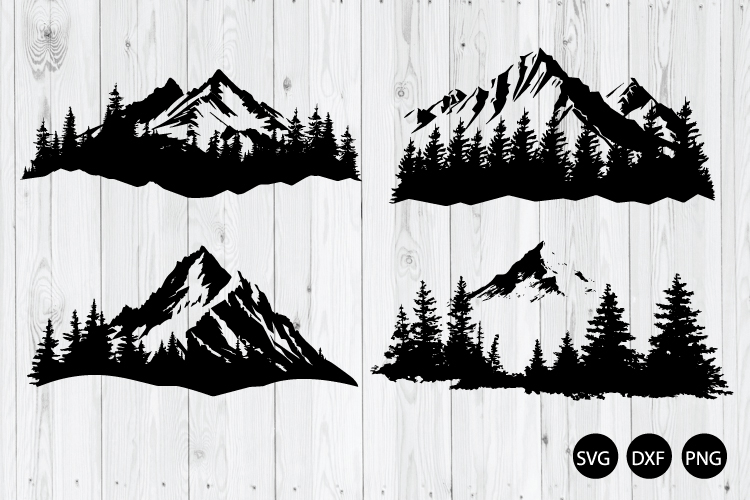 Mountain And Forest SVG, Forest Scenery SVG, Mountain SVG