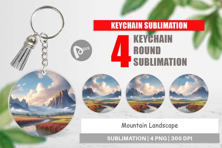 Keychain Mountain Landscape example image 1