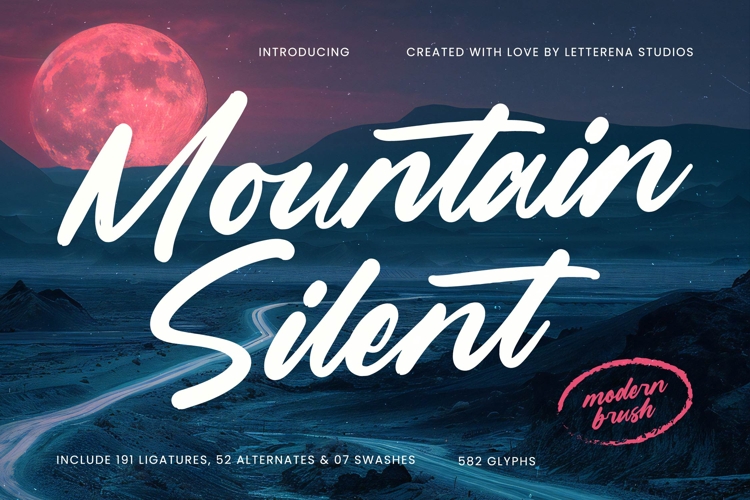 Mountain Silent Modern Brush Font