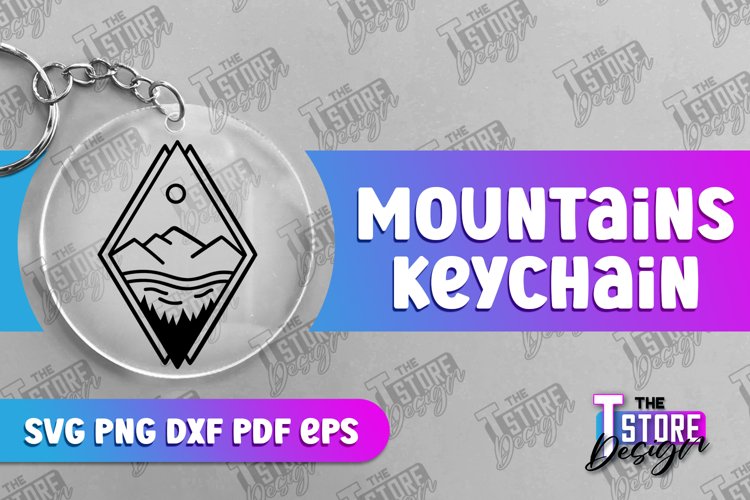 Mountains Keychain | Mountain Lover Design | Mountains Print