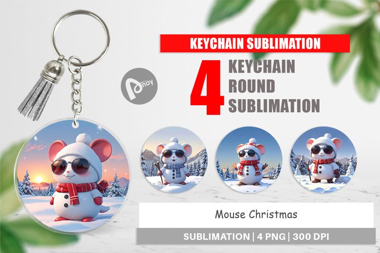 Keychain Mouse Christmas