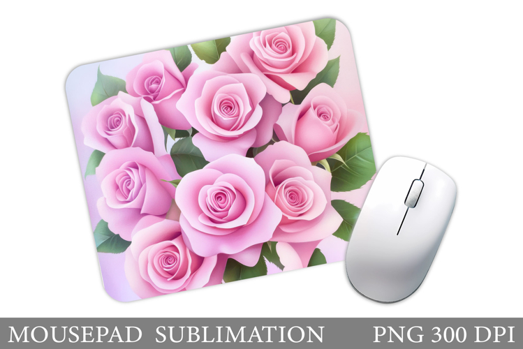 Roses Mouse Pad Design. Flowers Mouse Pad Sublimation