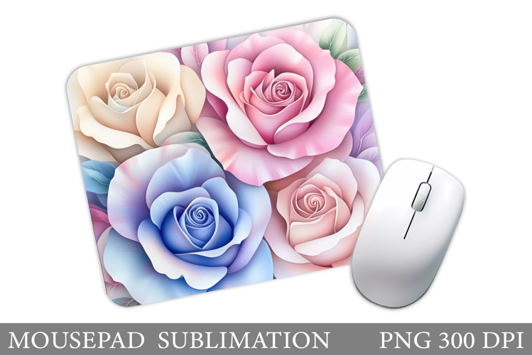 Roses Mouse Pad Sublimation. Flowers Mouse Pad Design