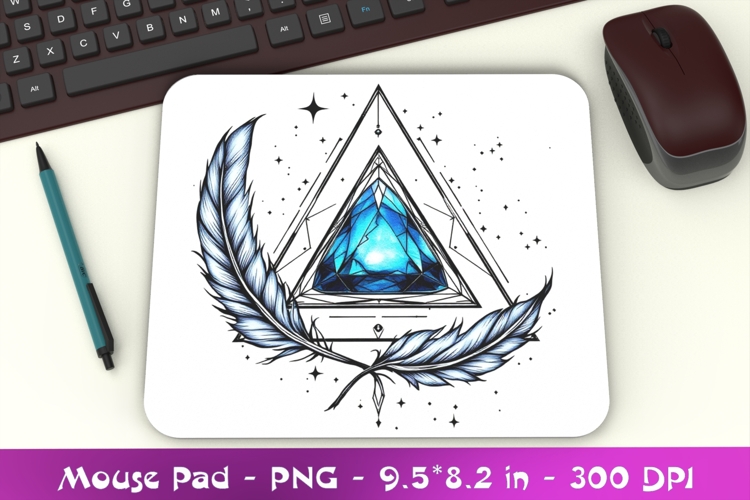 Celestial Mandala Mouse Pad PNG