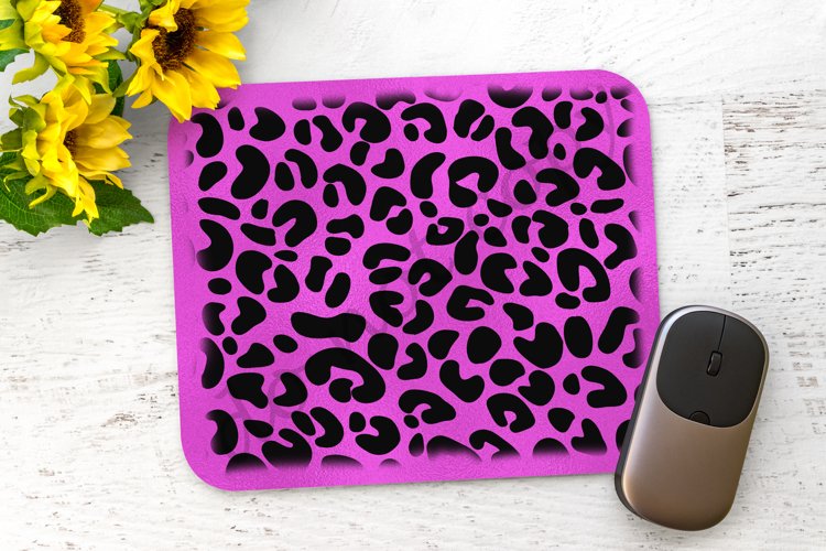 Pink gliter Leopard Mouse Pad PNG, Sublimation Design,