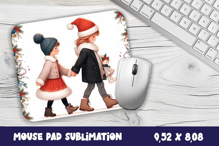 Christmas Baby Mouse Pad Design, Christmas Sublimation PNG
