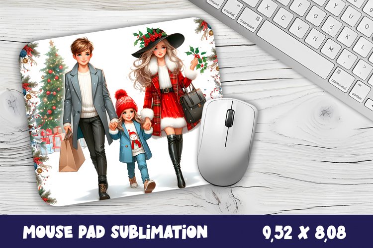 Christmas Baby Mouse Pad Design, Christmas Sublimation PNG