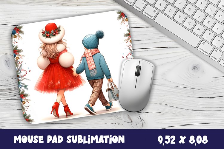 Christmas Baby Mouse Pad Design, Christmas Sublimation PNG