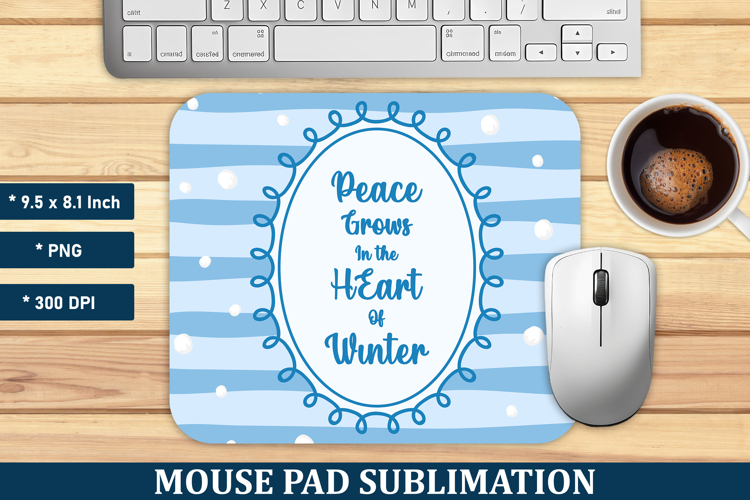 Winter Quote Mouse Pad | Mouse Pad Sublimation