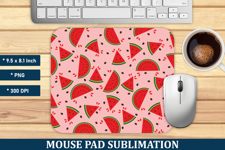 Watermelon Pattern Mouse Pad | Mouse Pad Sublimation