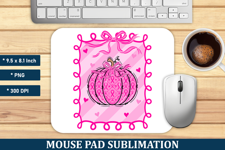 Breast Cancer Coquette Mouse Pad | Mouse Pad Sublimation