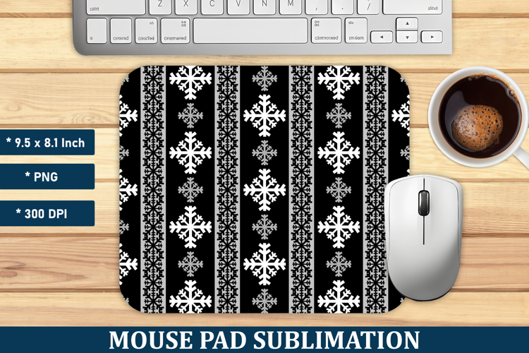 Snowflake Pattern Mouse Pad | Mouse Pad Sublimation