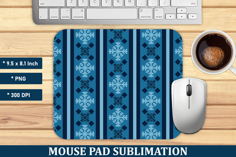 Snowflake Pattern Mouse Pad | Mouse Pad Sublimation
