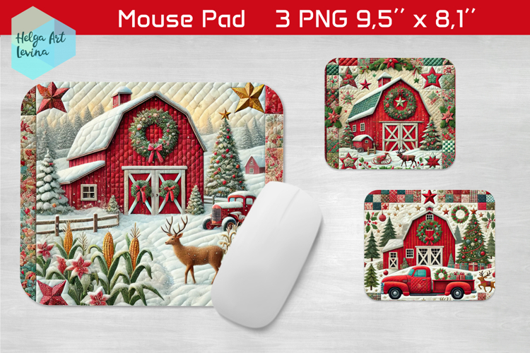 Christmas pachwork| Mouse Pad Sublimation