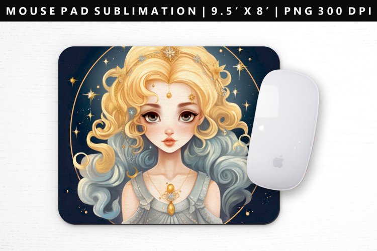 Virgo Mouse Pad Design | Mouse Pad Sublimation PNG example image 1