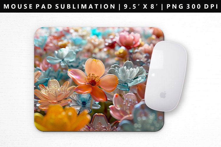 Flower Mouse Pad Design | Mouse Pad Sublimation PNG