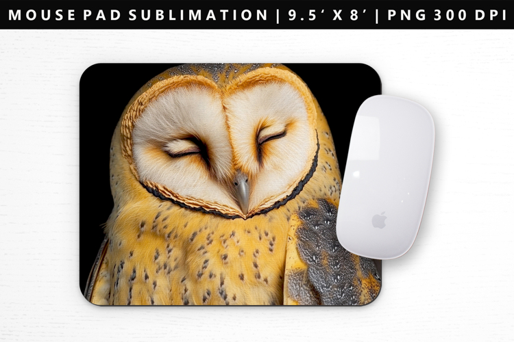 Owl Mouse Pad Design | Mouse Pad Sublimation PNG