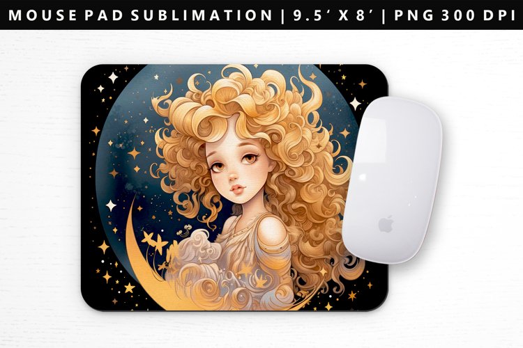 Virgo Mouse Pad Design | Mouse Pad Sublimation PNG example image 1