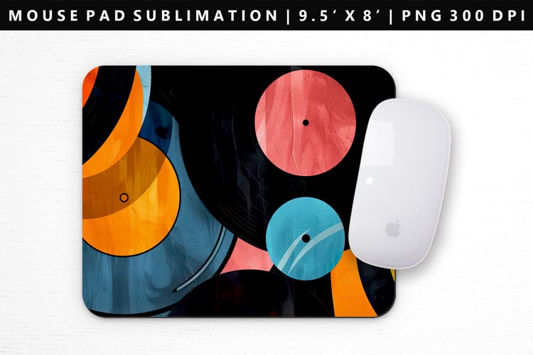 Retro Pop Art Mouse Pad Design | Mouse Pad Sublimation PNG