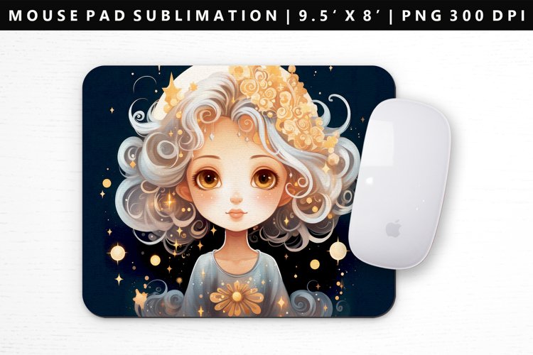 Virgo Mouse Pad Design | Mouse Pad Sublimation PNG example image 1