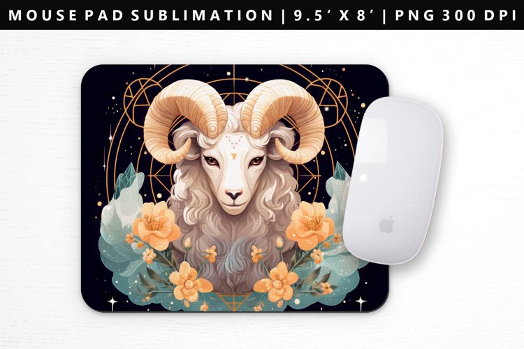 Aries Mouse Pad Design | Mouse Pad Sublimation PNG