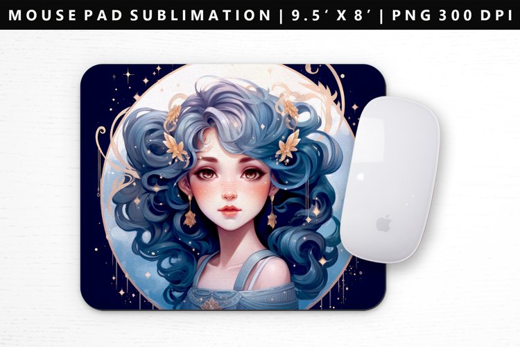 Virgo Mouse Pad Design | Mouse Pad Sublimation PNG example image 1
