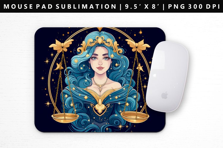 Zodiac Sign Mouse Pad Design | Mouse Pad Sublimation PNG