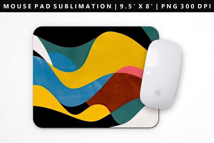 Retro Pop Art Mouse Pad Design | Mouse Pad Sublimation PNG example image 1