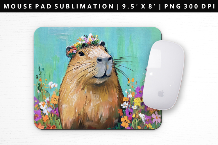 Capybara Mouse Pad Design | Mouse Pad Sublimation PNG