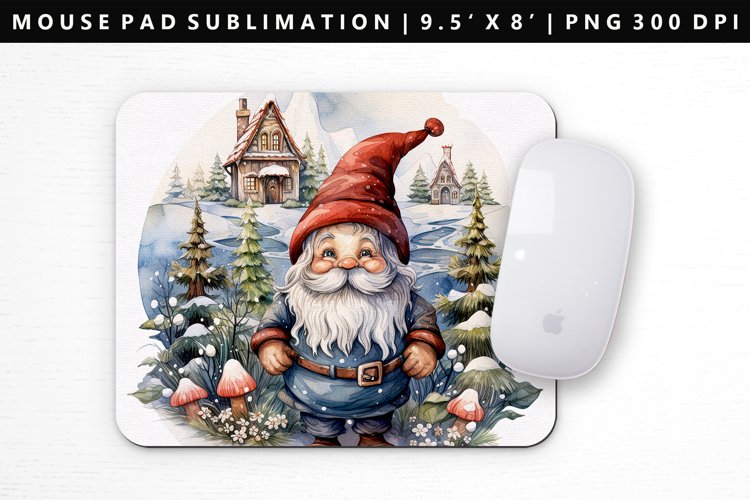 Gnome Mouse Pad Design | Mouse Pad Sublimation PNG