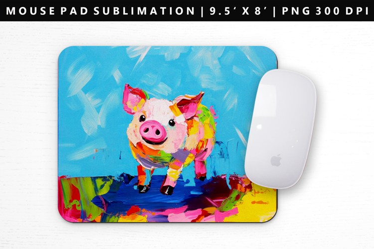 Pig Mouse Pad Design | Mouse Pad Sublimation PNG