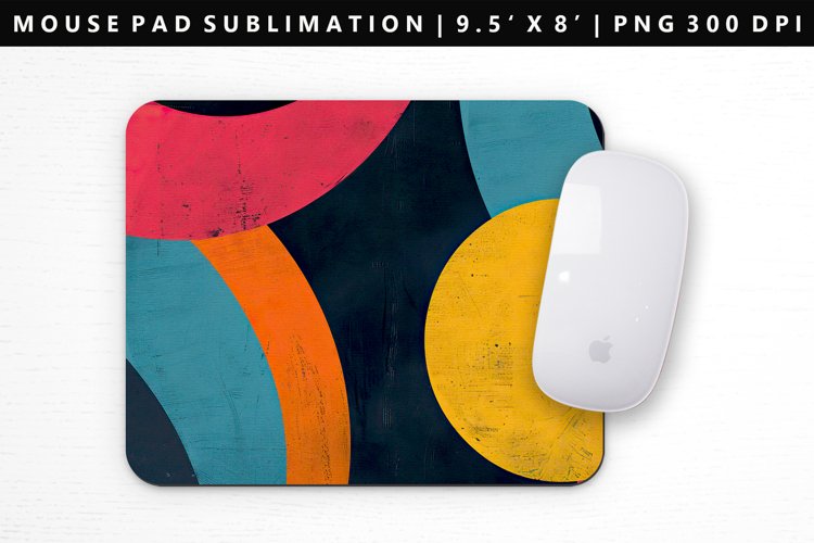 Retro Pop Art Mouse Pad Design | Mouse Pad Sublimation PNG example image 1