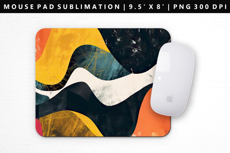 Retro Pop Art Mouse Pad Design | Mouse Pad Sublimation PNG example image 1