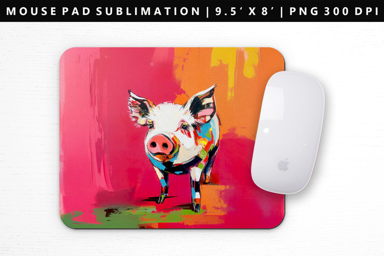 Pig Mouse Pad Design | Mouse Pad Sublimation PNG