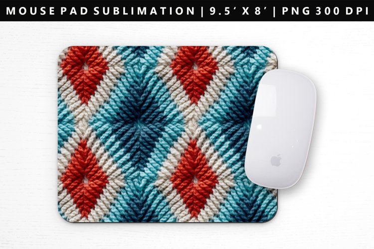 Knitted Mouse Pad Design | Mouse Pad Sublimation PNG example image 1