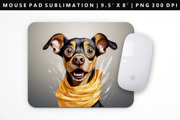 Funny Dog Mouse Pad Design | Mouse Pad Sublimation PNG