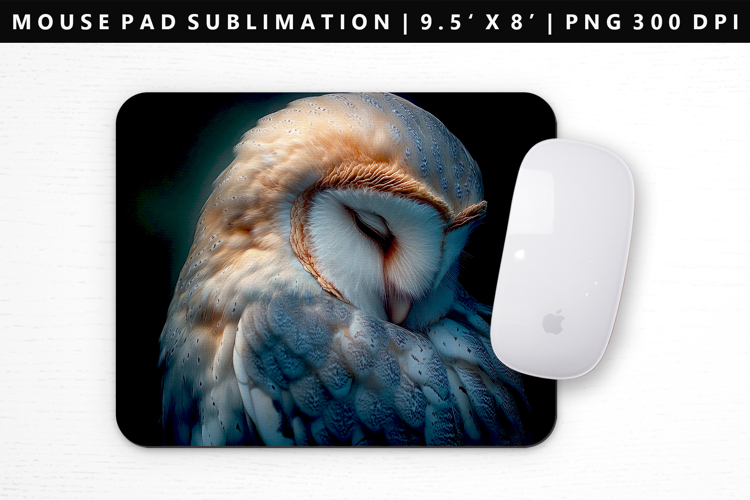 Owl Mouse Pad Design | Mouse Pad Sublimation PNG
