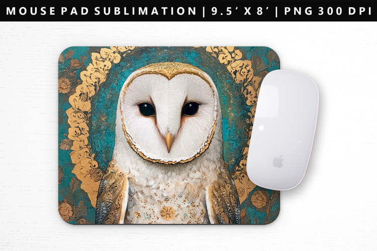 Owl Mouse Pad Design | Mouse Pad Sublimation PNG