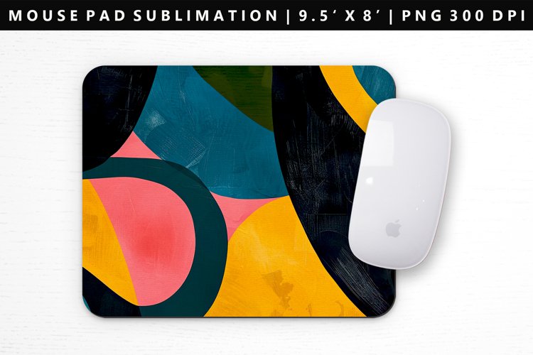 Retro Pop Art Mouse Pad Design | Mouse Pad Sublimation PNG example image 1
