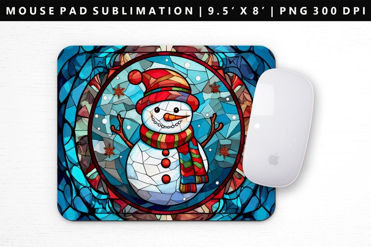 Snowman Mouse Pad Design | Mouse Pad Sublimation PNG