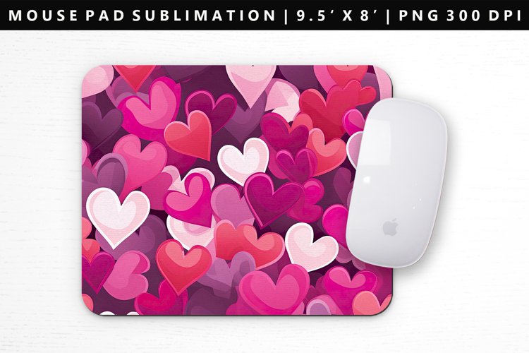 Heart Mouse Pad Design | Mouse Pad Sublimation PNG