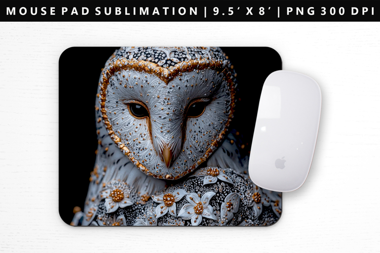 Owl Mouse Pad Design | Mouse Pad Sublimation PNG