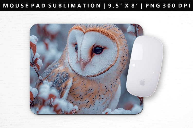 Owl Mouse Pad Design | Mouse Pad Sublimation PNG
